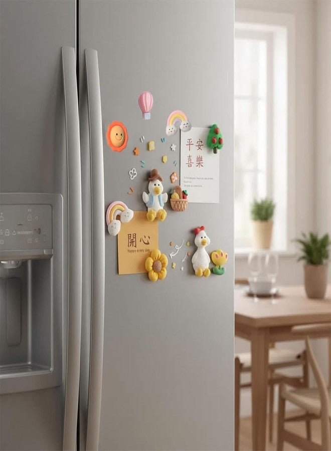 FFZDENA 10Pcs Cute Fridge Magnets, Stylish Refrigerator Magnets for Kitchen and Office Decor, Strong Hold Adhesive Magnets for Notes and Photos, Gift for Home and Students - Image 4